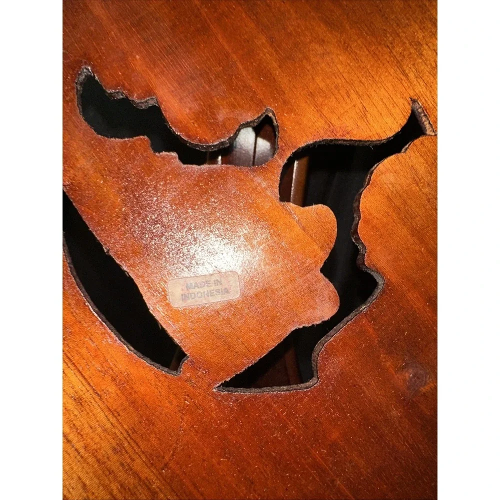 Handmade Wooden Placemat carved fish/flowers/bird handmade in Indonesia